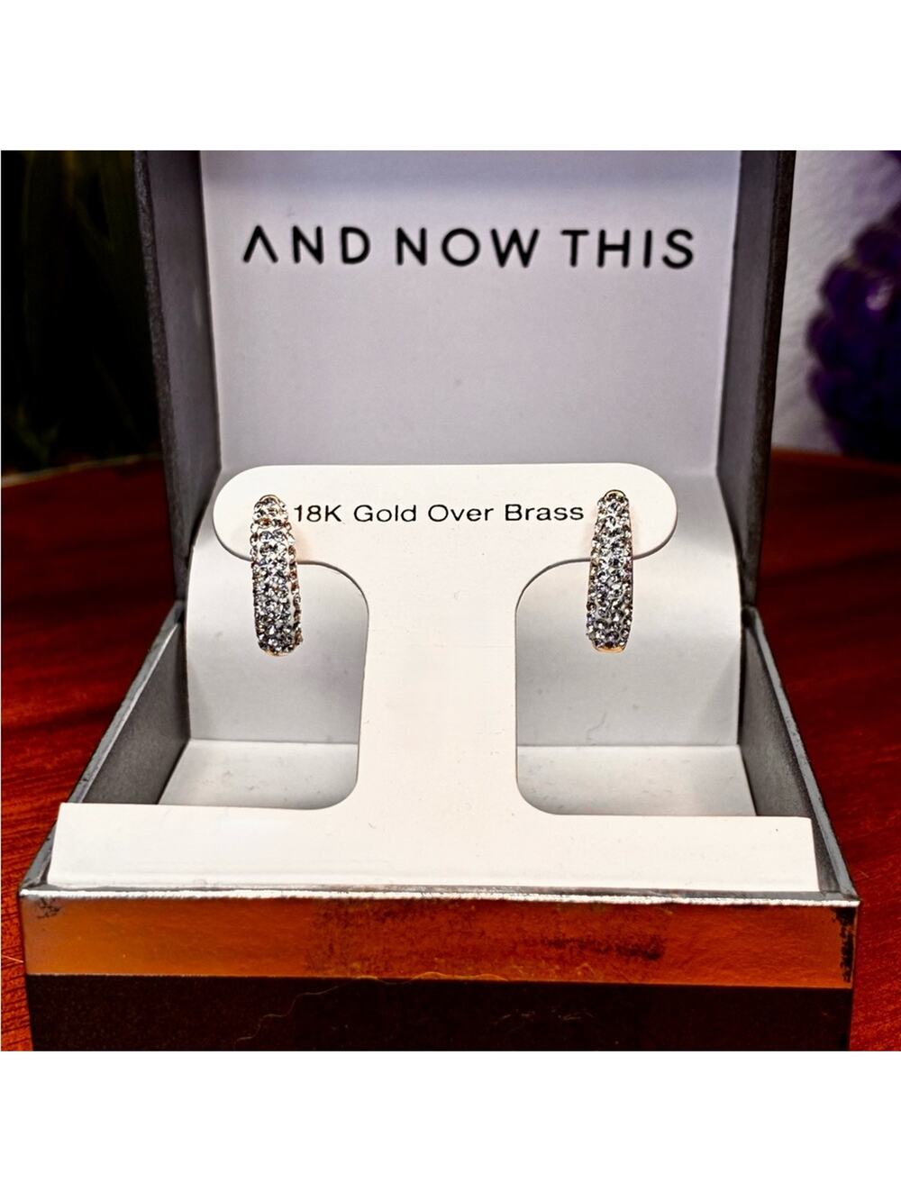And Now This Gold and Silver Crystal Earrings